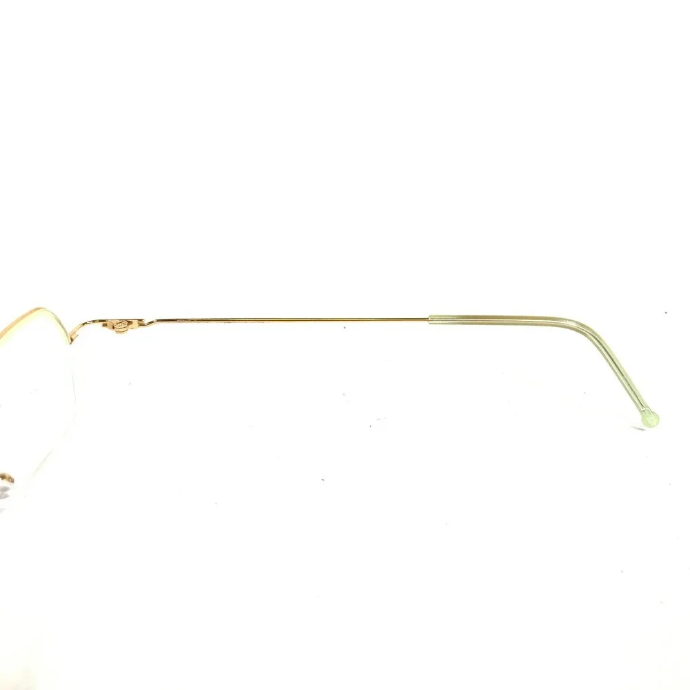 Vintage Flair MOD.450 COL.248 Eyeglasses Frames Orange Gold Oval Half Rim 130